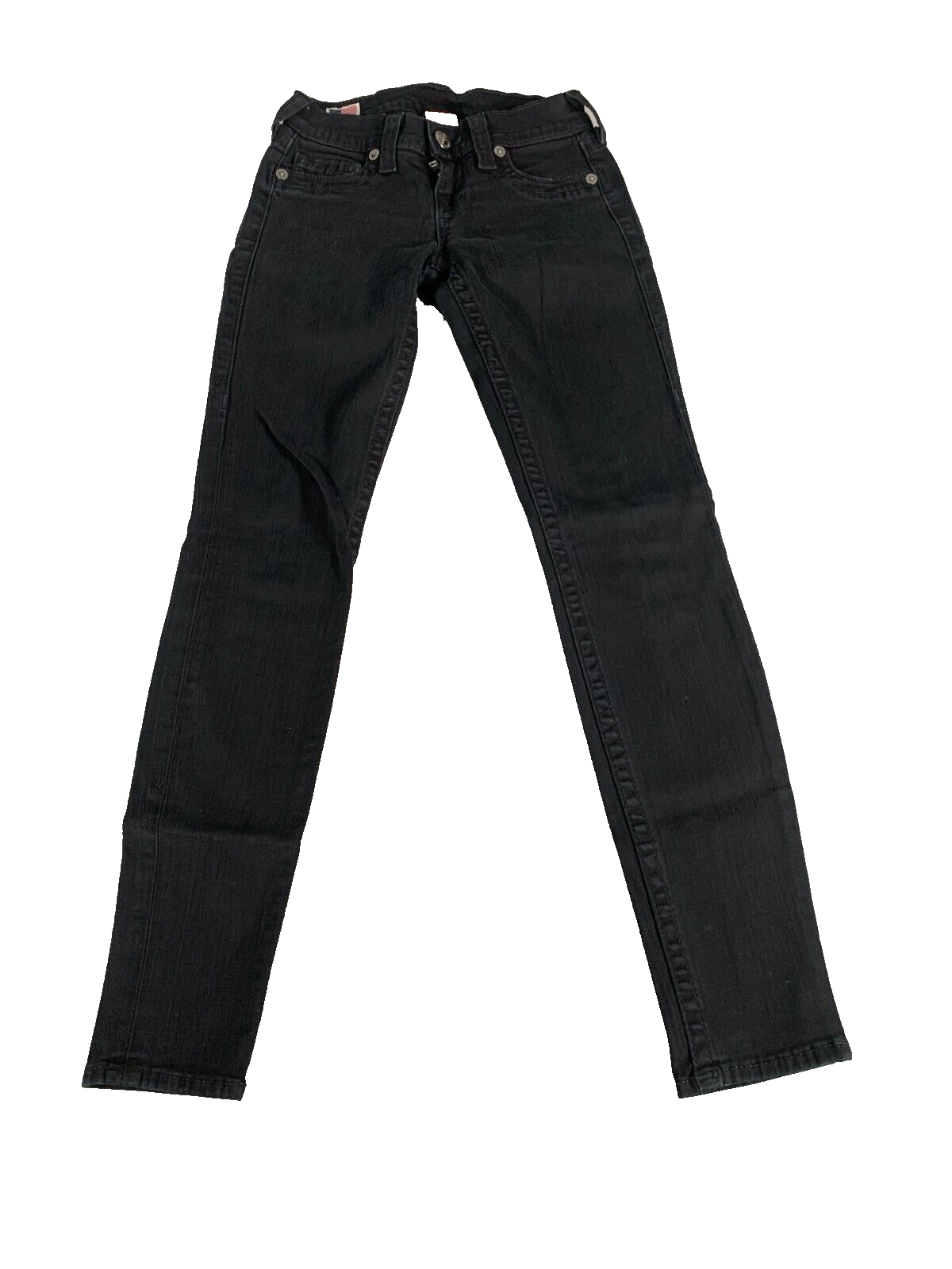 True Religion World Tour Black Bootcut Denim Jeans 98% Cotton Made in USA Style 5015