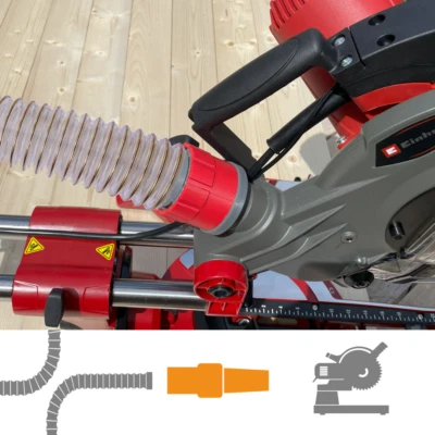 HELIOS CREATIONS Dust Adapter for Einhell Mitre Saw to 38–63mm Hose Pipe