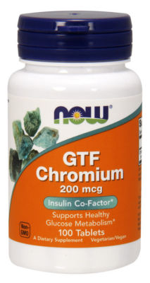 NOW FOODS, GTF CHROMIUM 200mcg 100 Tabletten SUPER PREIS