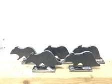 5 Pc Mouse Silhouette Knock-over Steel Target 4”X 2” Rimfire .22 9MM Set Of 5