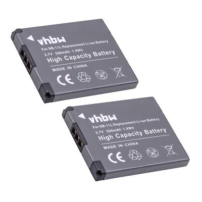 2x Akku 500mAh für Canon IXUS 132 135 150 125 127 130 137 133 147 125 HS 140 145