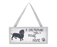 Waggy Tails Dachshund Dog Hanging Plaque Gift 
