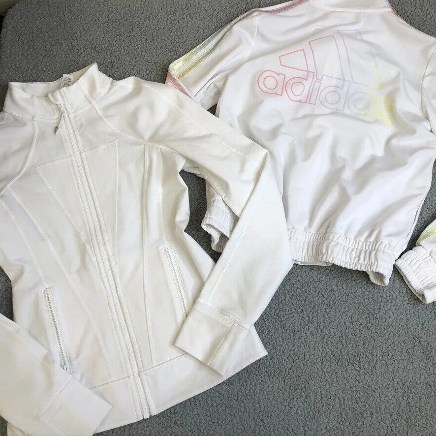 Ivviva Define Jacket Adidas Track Jacket White Zip Front Set Girls Large 14  | eBay
