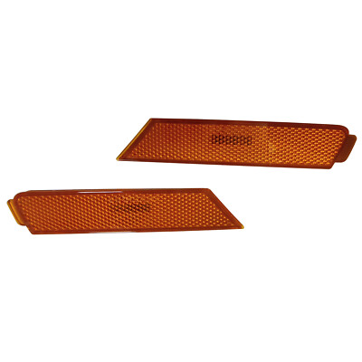 Pair Front Bumper Side Marker Lights Lamps Reflectors For 2010-2015 Chevy Camaro
