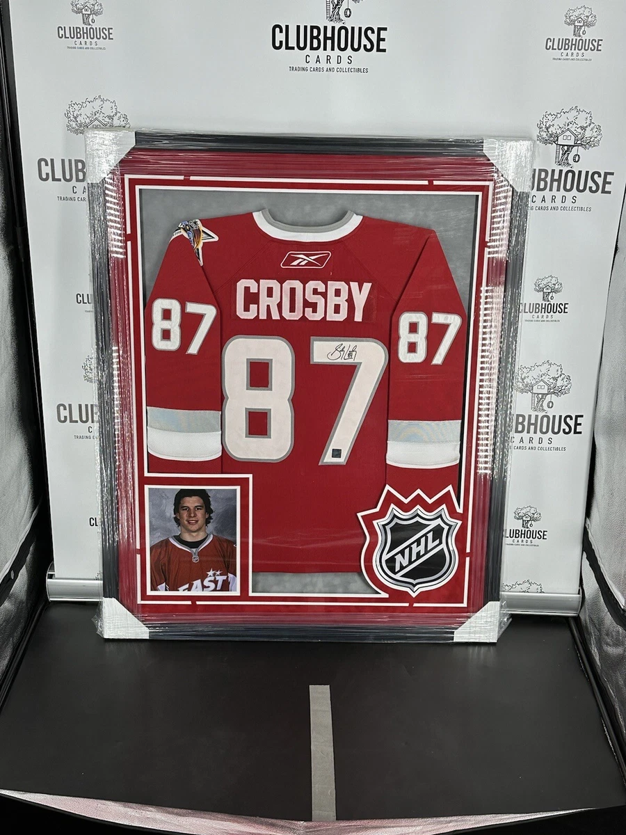 sidney crosby autographed jersey framed