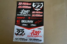 F X  CHAD REED 22 MOTOSPORTS  GRAPHICS STICKERS 13X19 SHEET KX RM KLX 