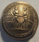 CONFEDERATE KENTUCKY STATE SEAL 22.5mm COAT BUTTON ~ SCOVIL MF'G CO / WATERBURY