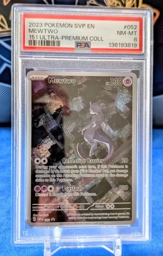 🔥 Pokemon TCG Mewtwo 052 Scarlet & Violet 151 UPC Black Star Promo PSA 8 🔥