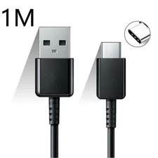 Charge USB Type C Data Sync Charging Charger Cable 1M For HUAWEI Samsung Black