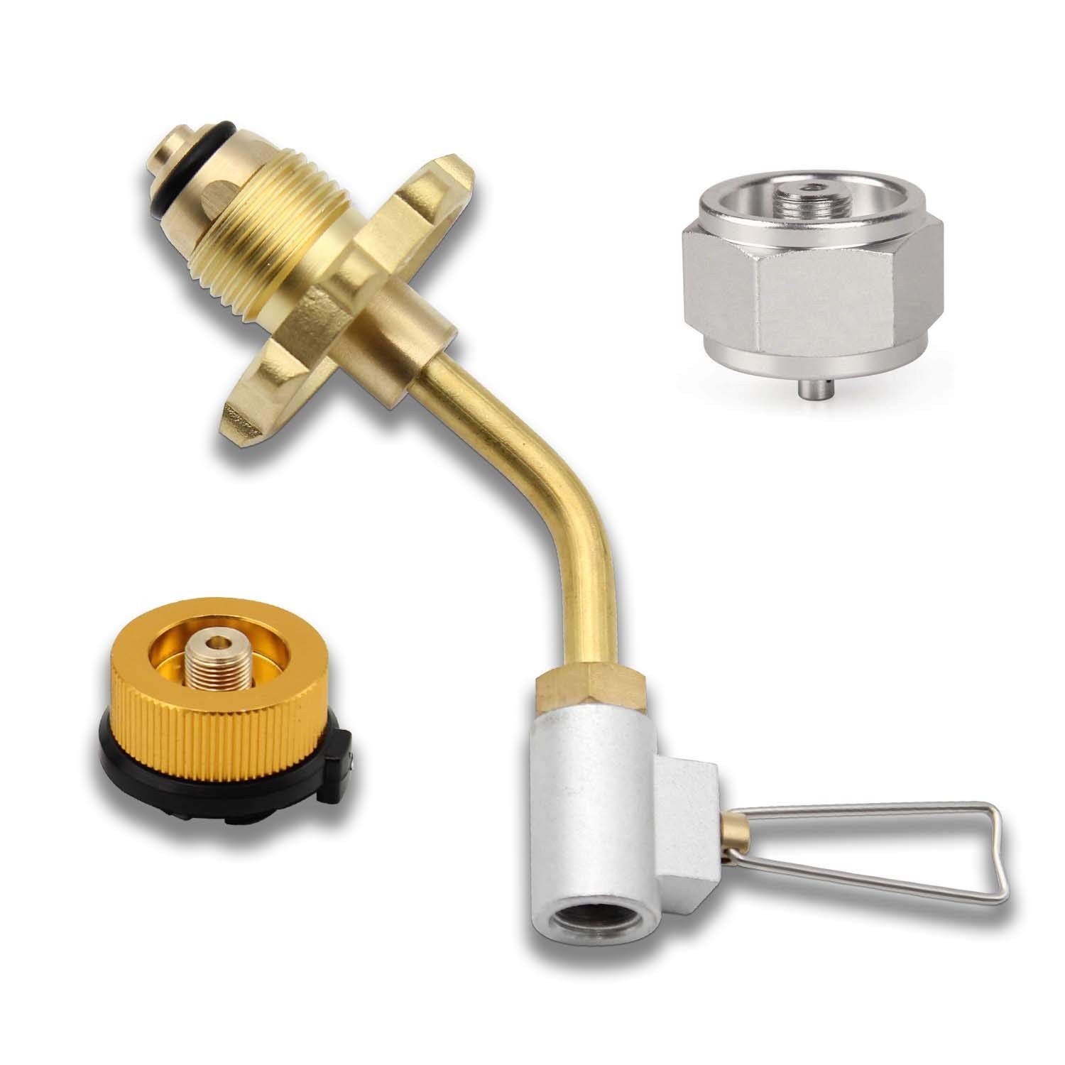Brass 3 in 1 Propane Refill Adapter|MAPP,Butane Butane and Isobutane Refill A