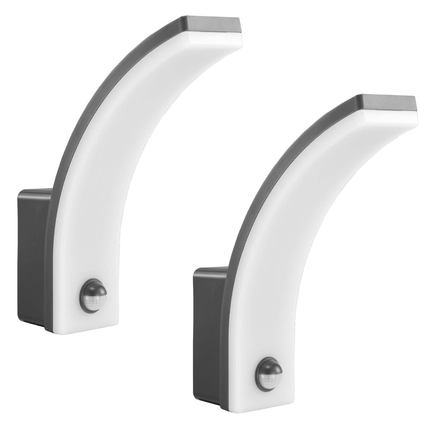 Lampe LED extérieure détecteur Maclean lot de 2 pour éclairer l'entrée et le garage