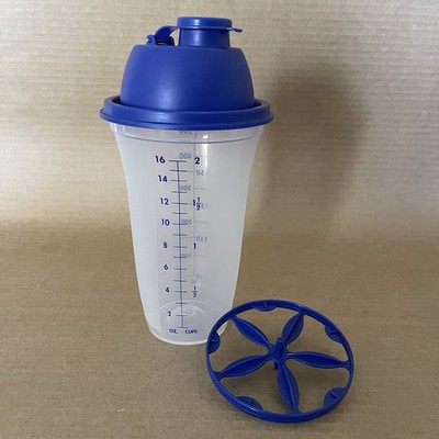 Tupperware Quick Shake Mixer Blender 2 Cup Dark Blue Insert + Flip Top Seal 844