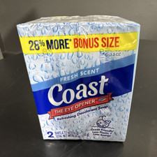 Coast The Eye Opener Fresh Scent Deodorant Soap 2 Bars 8.24 oz