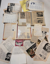 Set of 2 Binders and loose Vtg Cooking Recipes Handwritten & Cutouts 75-100+