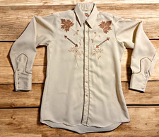 Men's Pearl Snap Shirt Miller Western Wear Denver CO Vintage M USA 15.5 - 34