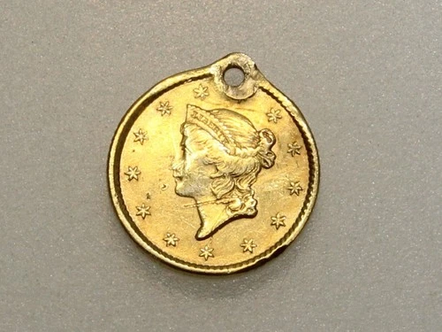 $1 LIBERTY HEAD ONE DOLLAR GOLD COIN JEWELRY PIECE