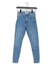 Topshop Women's Jeans W 26 in Blue Cotton with Elastane, Other, Polyester Skinny