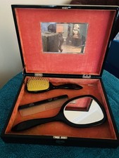 Vintage Brush, Comb And Mirror Vanity Set
