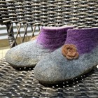 Organic Felt handmade Slippers Booties Houseshoes for Girls US size 1.5 — photo 4