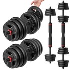 Adjustable Dumbbells Set, 20/30/40/55/60/80lbs Free Weight Set with Connector...