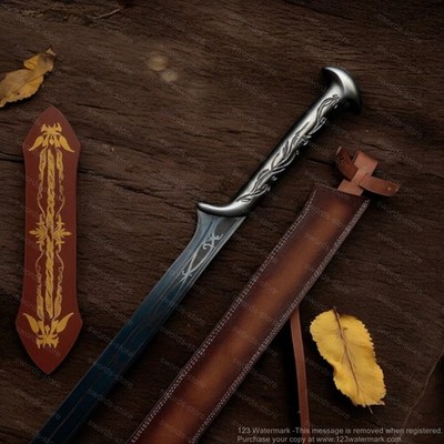 Thranduil Elvish Sword W Sheath LOTR Witch king Anduril Movie Collectible Props