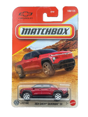 Matchbox 2025 MBX Team Chevrolet 108/125 Red 2024 Chevrolet Silverado EV