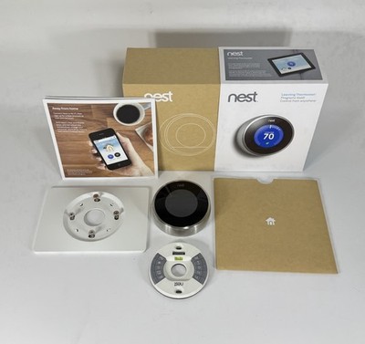 Nest Thermostat 2nd Generation T200577 Learning Home Air - Stainless Steel