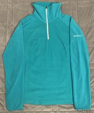 Columbia Glacial Fleece III Women's Sz Medium Zip Neck Sweatshirt Pullover Teal