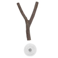 Suction Cup Bird Perch: Natural Wood Branch for Windows Mirrors Bath Shower -