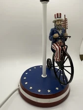 Uncle Sam Patriotic Americana Accent Lamp Works