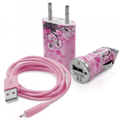 Chargeur maison + allume cigare USB + câble data acheter HF17 pour Bouygues Télécom : Bc