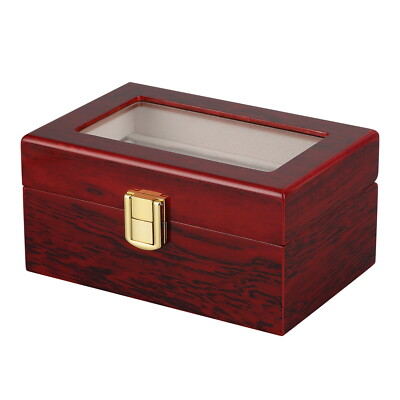 Uten Wooden Watch Box for 3 Watches, Watch Box with Removable Watch Cushion New