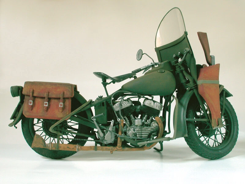 Modellino moto 1/9 us army ww ii motorcycle italeri 7401 scala 1:9 modellismo - Immagine 4 di 4