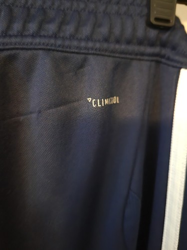 Adidas sports pants, Youth Size L, Blue/White stripes, Climacool, EUC (W1002) - Picture 3 of 6