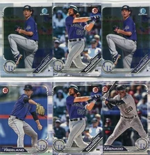 LOT (9) COLORADO ROCKIES 2019 BOWMAN & CHROME ARENADO BRENDAN RODGERS RC - 4825