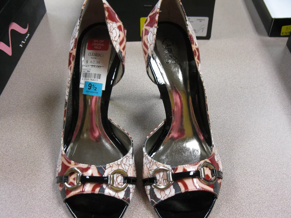 New Carlos by Carlos Santana ROULETTE Womens Open Toe Pump Heel