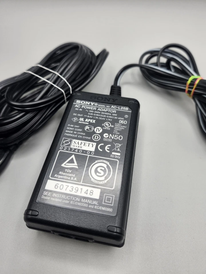 OEM Sony Power Adapter Model AC-L25B for Camcorder Tested Authentic  Foto 3 de 4