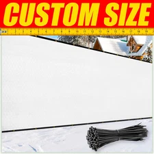 ColourTree White 5' Fence Privacy Wind Screen Mesh Windscreen Custom Size 5 Feet
