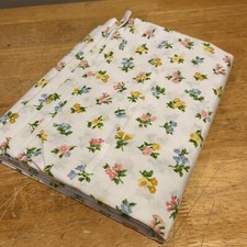 Vintage JCPenney Spring Floral Flat Twin Sheet Cotton Blend Small Flowers