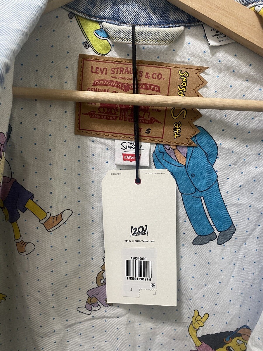 新品 XLサイズ levi's simpsons トラッカージャケット New men's M XL XXL Levi's x The Simpsons Bart lined trucker