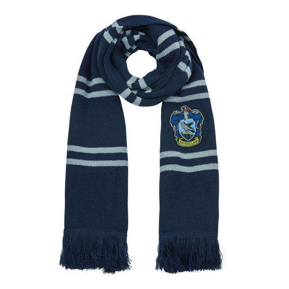 Sciarpa invernale harry potter Hogwarts casata Corvonero Ravenclaw stemma logo