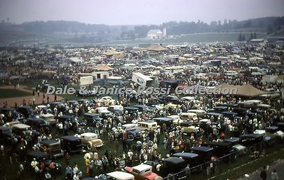 M354 35mm Slide 1970 Hershey PA Car Show Flea Market Field Color