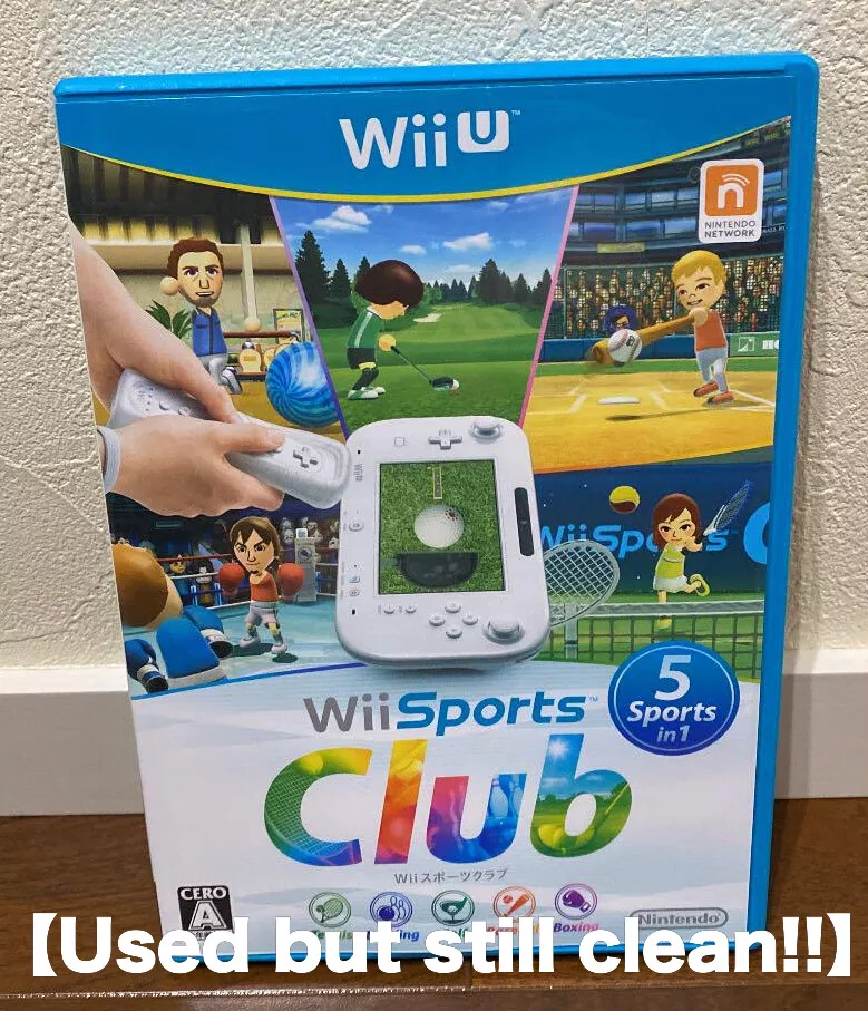 Wii Sports Club Wii U Japan version Complete with Cartridge, Case and  Manual!!