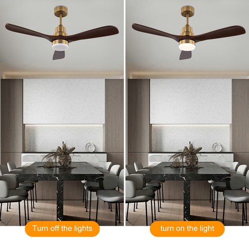 48 Inch 3 Colors LED Ceiling Fan Light w/ Remote Control Fan Light Timer 40W - Picture 5 of 22