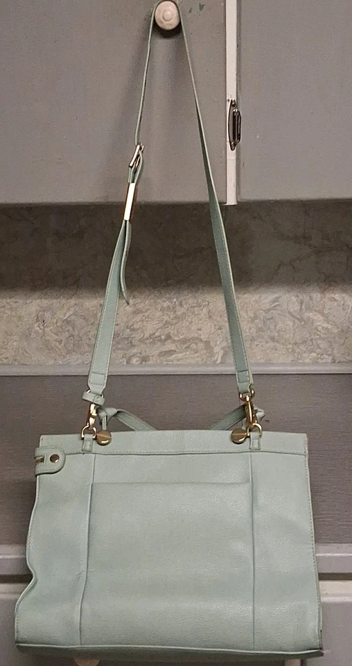 Bolso de hombro de cuero verde espuma de mar FOLY & CORINNA Foto 2 de 4