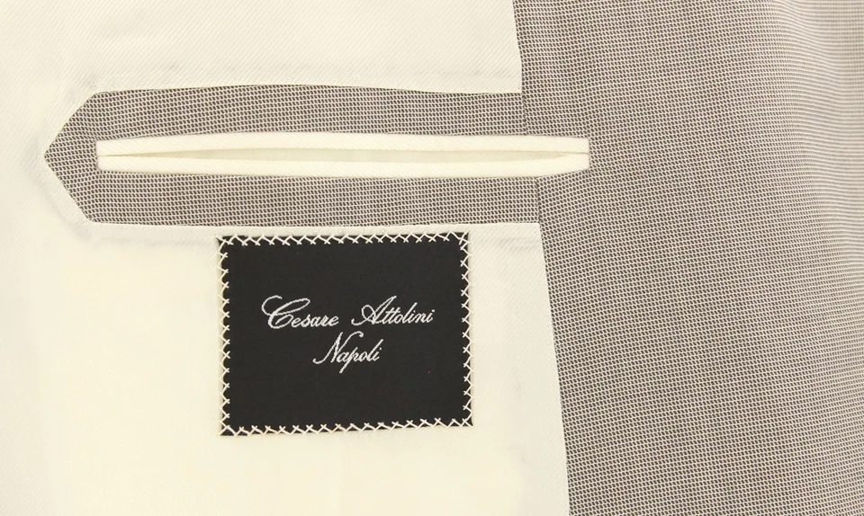 Cesare Attolini Gray Silk Blend Sportcoat - 40/50 - (CA69847317) - Image 4 of 4