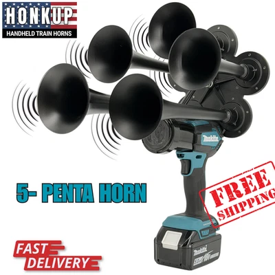 Makita 18М Train Air Horn Penta Black Trumpets | Powerful Handheld Horn - Image 1 of 4