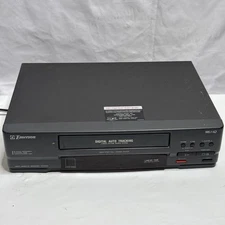 VCR VHS Player Recorder Tested WORKING Emerson VCR3002 W Remote, Tape Long Cable