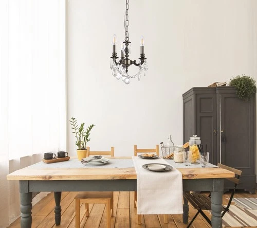 Elegant Lighting Lillie 10" 3 Light Royal Crystal Chandelier - Picture 6 of 9