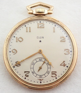 OROLOGIO DA TASCA VINTAGE 12s ELGIN GRADO 315 15 JEWEL ORO 10K RIEMPITO
